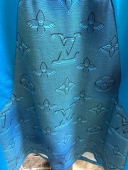 $1750 LOUIS VUITTON Men’s LV Monogram 2054 Intarsia Printed T-Shirt – Blue – XXL