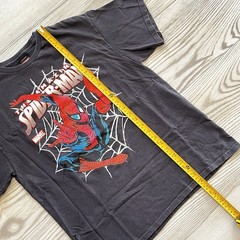 2012 Marvel Mad Engine The Amazing Spider-Man Silver Web Graphic T-Shirt Medium