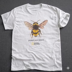 Vintage National Geographic Bee Funny Graphic Tee Unisex T-Shirt Mens Womens