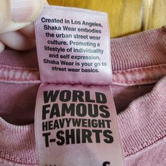 Shaka Wear Adult Max Heavyweight Stylish T Shirt Sz S