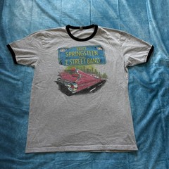 Bruce Springsteen E Street Band Born in the USA Tour 1984 Ringer Tee Gray XL