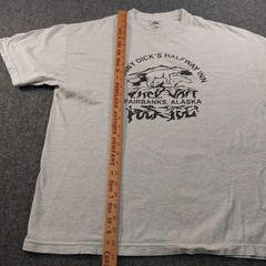 Vintage 90s Alaska Shirt Skinny Dick’s Halfway Inn Mens XL Gray Funny Novelty