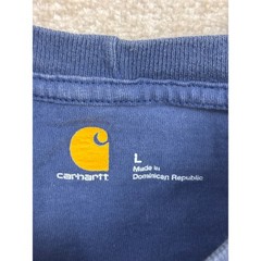 Carhartt Mens Navy Blue Graphic Logo T-Shirt Short Sleeve Size L