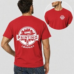 Mens Personalised Work T Shirt Custom Trade Company Logo Painter Decorator Gift