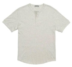 VarietyAthletics Mens Soft Pima Cotton Elastic Sleeve Cuff Henley T-Shirt