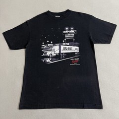 Vintage Walmart Store Trucker Art T-shirt Size M Semi Truck Florida USA 90s Y2K