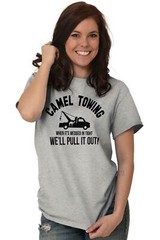 Camel Towing Funny Camel Toe Gym Workout Womens or Mens Crewneck T Shirt Tee
