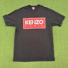 KENZO Paris Box Logo T Shirt short sleeve Black Red Small