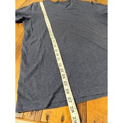 V Neck T Shirt Mens Large Blue Heathered Stretch Minimalist Preppy Neutral