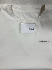 Oversized T Shirt Mens XL White Media Buttons Logo Streetwear Embroidered Crew