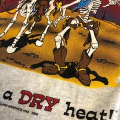 vtg Arizona Skeleton Cowboy/Horse T Shirt Sportex M 90s Southwest Graphic Tee