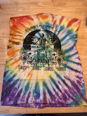 Online Ceramics Summer Tour 2022 Tie Dye RAINBOW T-Shirt Size large BRAND NEW