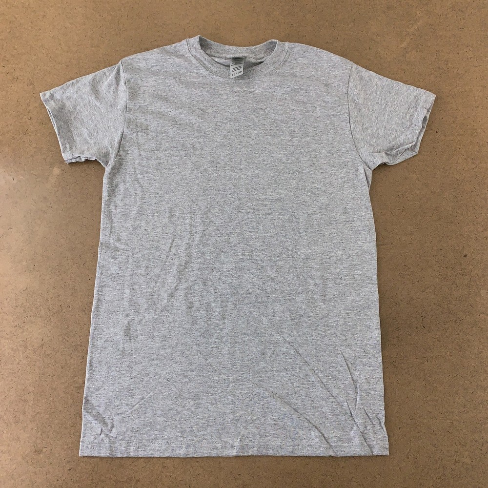 Gildan Dry Blend Adult Size Small Heather Gray Short Sleeve Crew Neck T-Shirt