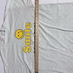 Best Tag VTG Graphic TEE, 50/50, USA, Smiley, Gray, Male/Female, Large