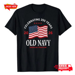 Old Navy 2026 USA Flag 250th Anniversary Patriotic Graphic T-Shirt