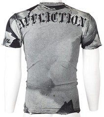 $58 AFFLICTION Black PUPPET MASTER Short Sleeve Slim Fit Y2K MMA Elite T-shirt