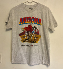 vtg Arizona Skeleton Cowboy/Horse T Shirt Sportex M 90s Southwest Graphic Tee