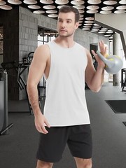 Men’s Tank Tops Sleeveless Cotton Shirts Gym Workout Bodybuilding Quick Drying T
