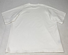 Oversized T Shirt Mens XL White Media Buttons Logo Streetwear Embroidered Crew