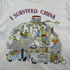Vintage Lai See Shirts T Shirt Men’s XL White I Survived China Single Stitch