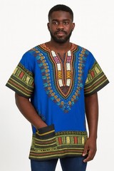#1 Best Quality Unisex African Bright Dashiki 100%Cotton Shirt Variety Colors.