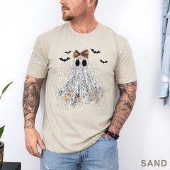 Halloween Lace Ghost Shirt, Cute Floral Ghost Shirt, Spooky Fall Floral, 203651