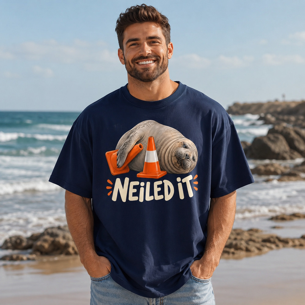 Funny Elephant Seal Meme T Shirt Cute Ocean Animal Graphic Tee Unisex