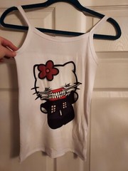 Hello Kitty tank top bloody hello Kitty shirt goth hello Kitty xs through xxl