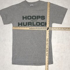 Hoops For Hurlock Shirt Adult Small Gray Graphic Tee Lightweight Gildan Mens