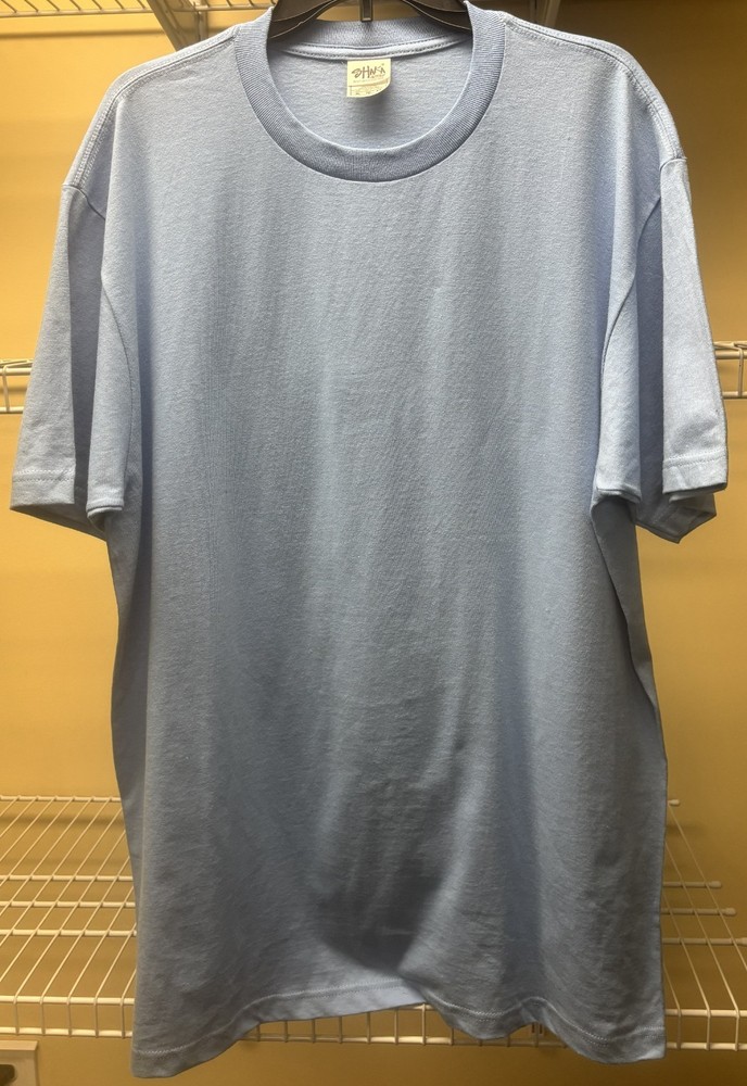 Shaka Active Wear Light Blue Short Sleeve T-shirt Plain Blank Tee X-Large New