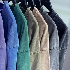 Men’s Oversized Vintage Washed T-Shirt Heavyweight Cotton Loose Streetwear Tee