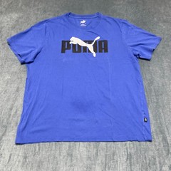 PUMA Forever Better T-Shirt Men XL Royal Blue Graphic Print Bold Logo Athleisure