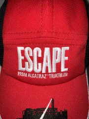 Escape Alcatraz Swim Triathlon Swim Bike Run StrapBack Hat Prison Lighthouse
