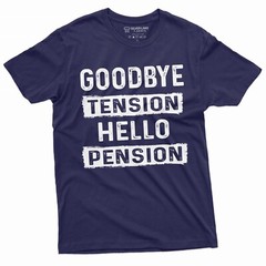 Funny Retirement T-Shirt Goodbye Tension Hello Pension Shirt Retirement Gifts