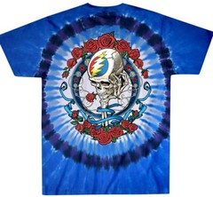 Grateful Dead Bertha Robed Skull Mushrooms Tie Dye T-Shirt M L XL 2X 3X 4X 5X 6X
