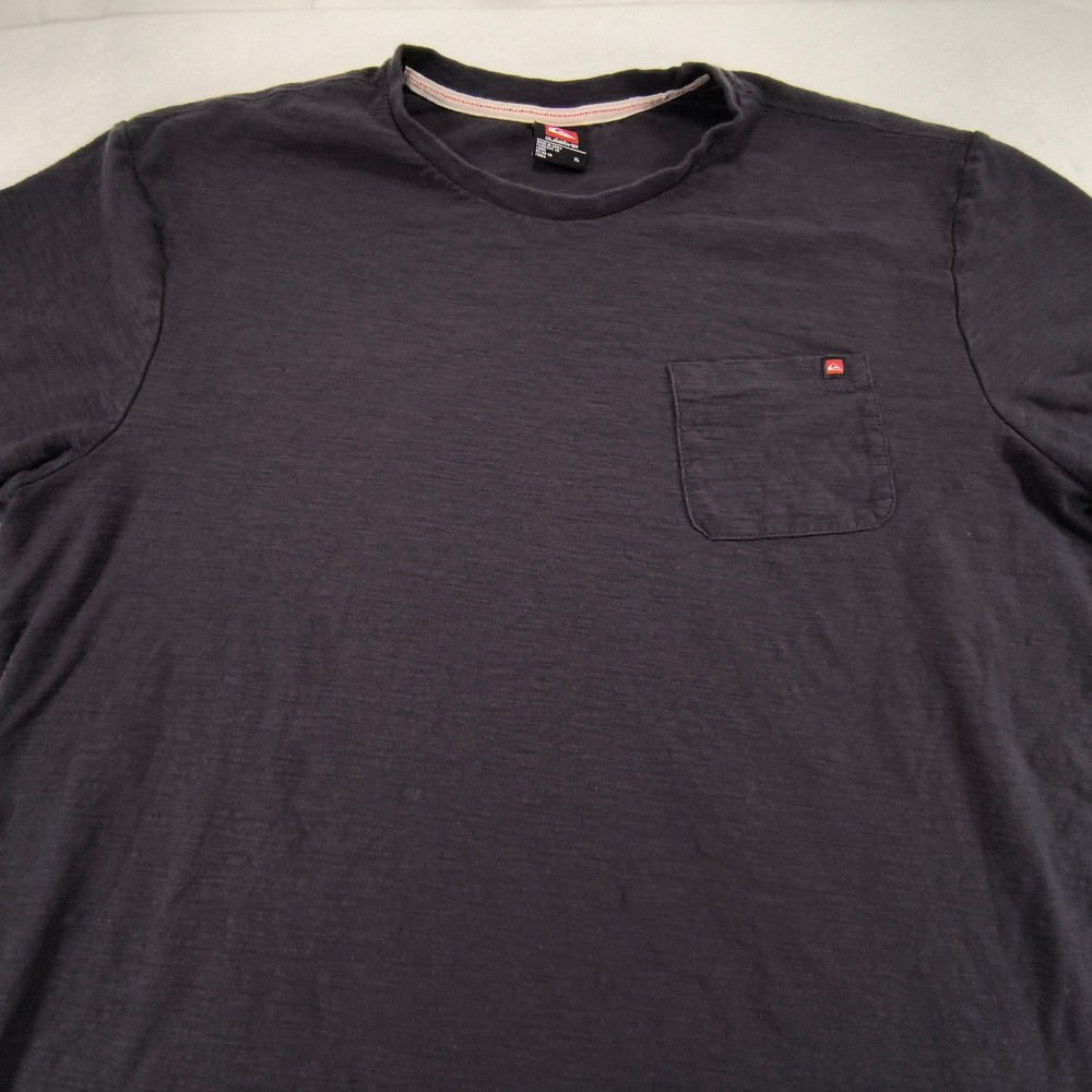 Quiksilver Crew Neck Pocketed Short Sleeve Shirt Mens Size Extra Large XL Black