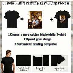 Custom Father’s Day T‑Shirt for Dad Personalized Kid Name Photo Gift