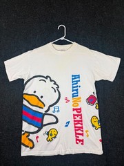 Vintage 1994 Sanrio Ahiru No Pekkle T Shirt Made USA One Size White AOP 90s