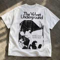 The Velvet Underground White Light White Heat Graphic T-Shirt White Band Tee