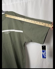 Reebok Men’s XL Green White Striped Logo T-Shirt Crew Neck NWT