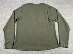 Marine Layer Waffle Thermal Shirt Mens Medium Large Green Long Sleeve Crewneck