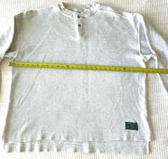 VTG Abercrombie & Fitch Mens Size XL Shirt Ribbed Oversized Henley Sport Jersey