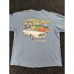 Ford Mustang Just Horsin Around Graphic T-Shirt Mens XL Blue Delta Pro Weight