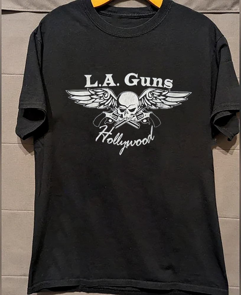 LA Guns Hollywood Black SHirt All size S-5XL HRB879
