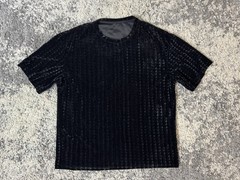 SHEIN, Men’s Textured Black Pattern Short Sleeve Tshirt, X Large