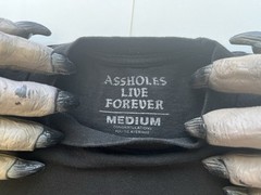 Assholes*s Live Forever- There Better Be $luts T Shirt Sz M Black ALF Funny Tee