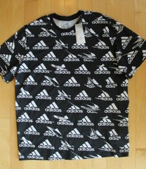 NWT ADIDAS Big & Tall Men’s All Over Print Athletic Shirt Black White