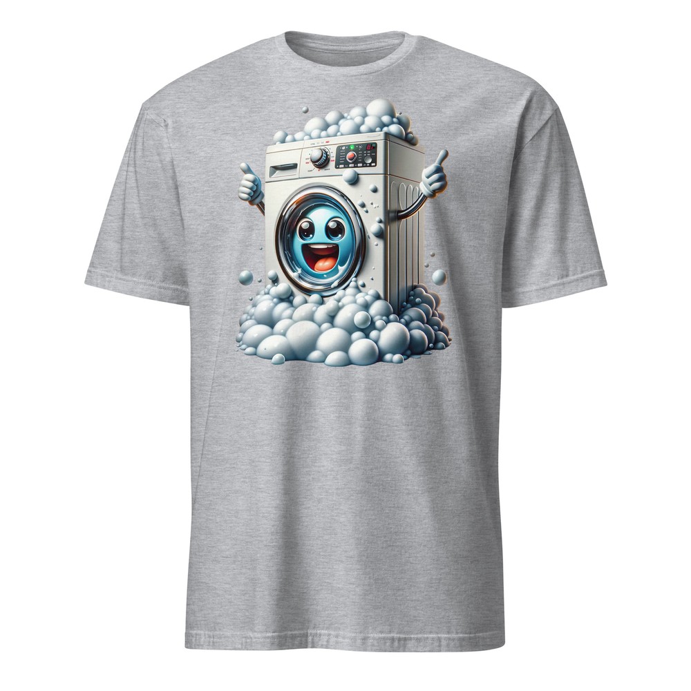 Wash Your Worries Away with this Cheery Washing Machine Graphic Tee!