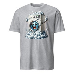 Wash Your Worries Away with this Cheery Washing Machine Graphic Tee!