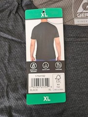 XL / X-LARGE – BLACK – Gerry Men’s Lightweight Cool Knit Active Gym Tee Shirt